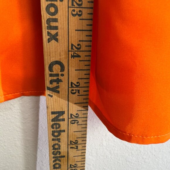 NWT Talbots Women’s Large Satin Blend Orange Pull-on Blouse Top Business - Picture 10 of 16